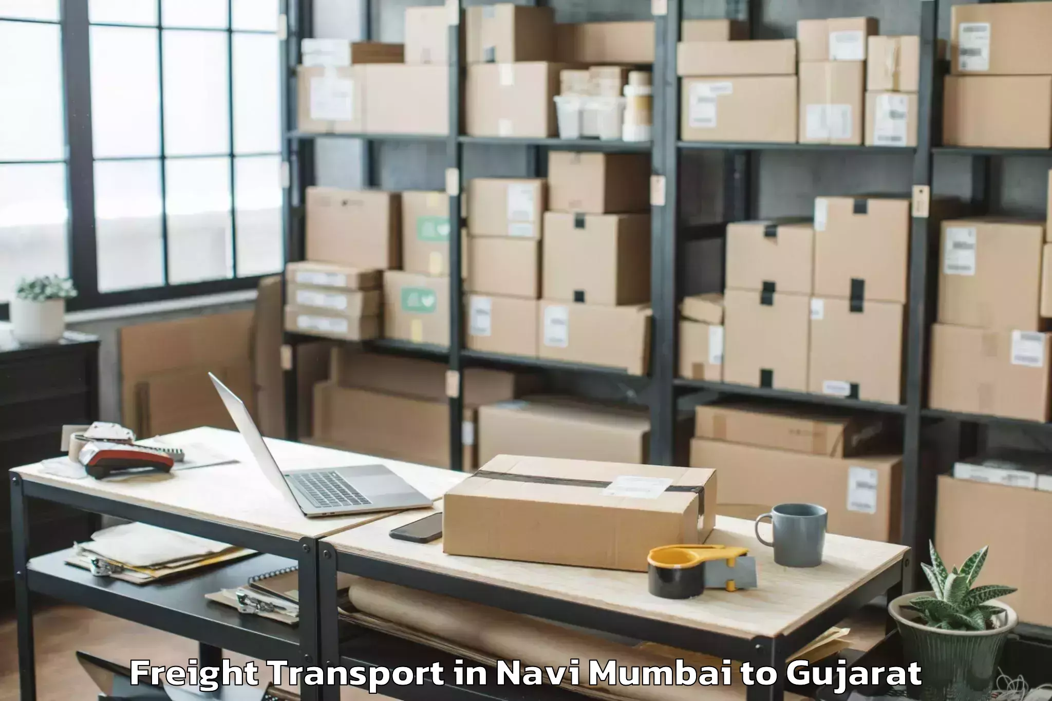 Reliable Navi Mumbai to Khambhat Freight Transport